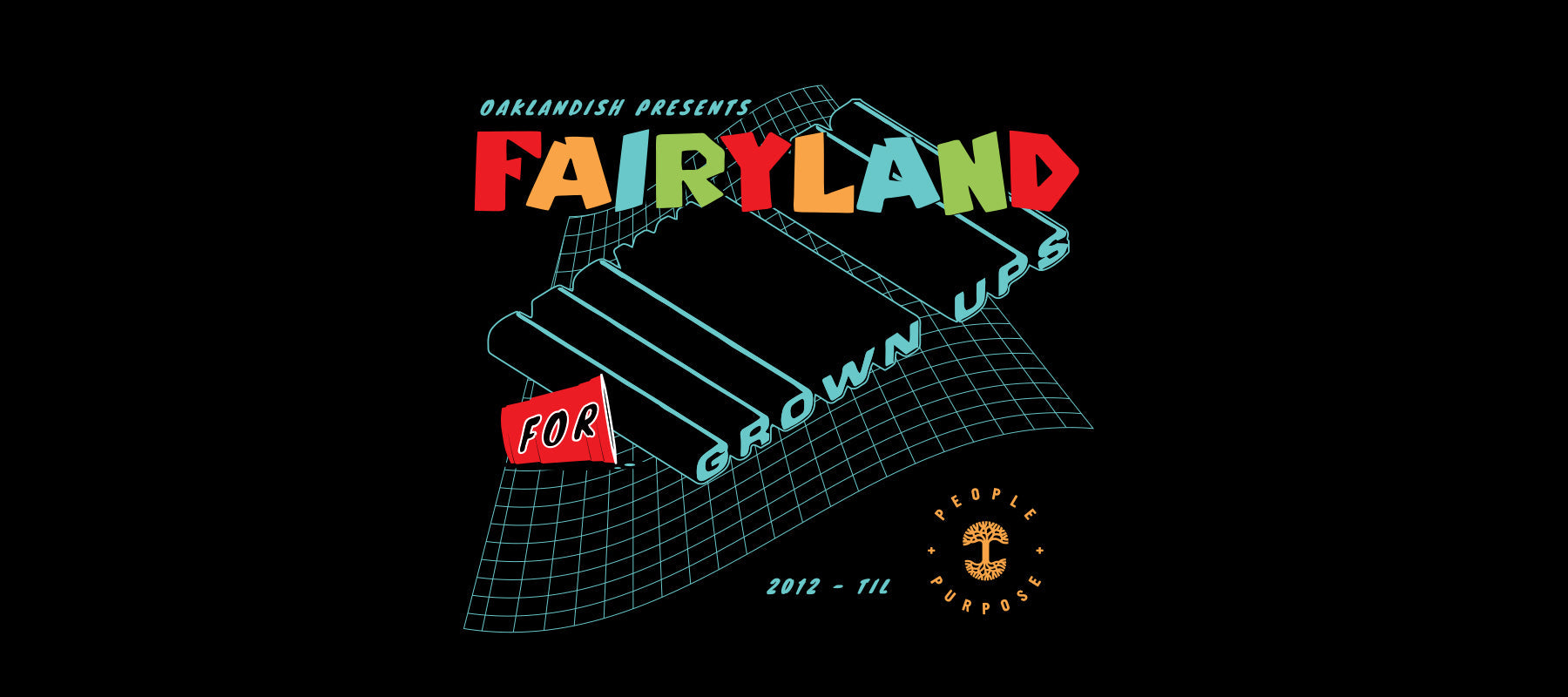 T-Shirt - Oakland Fairyland Decade, Black Cotton