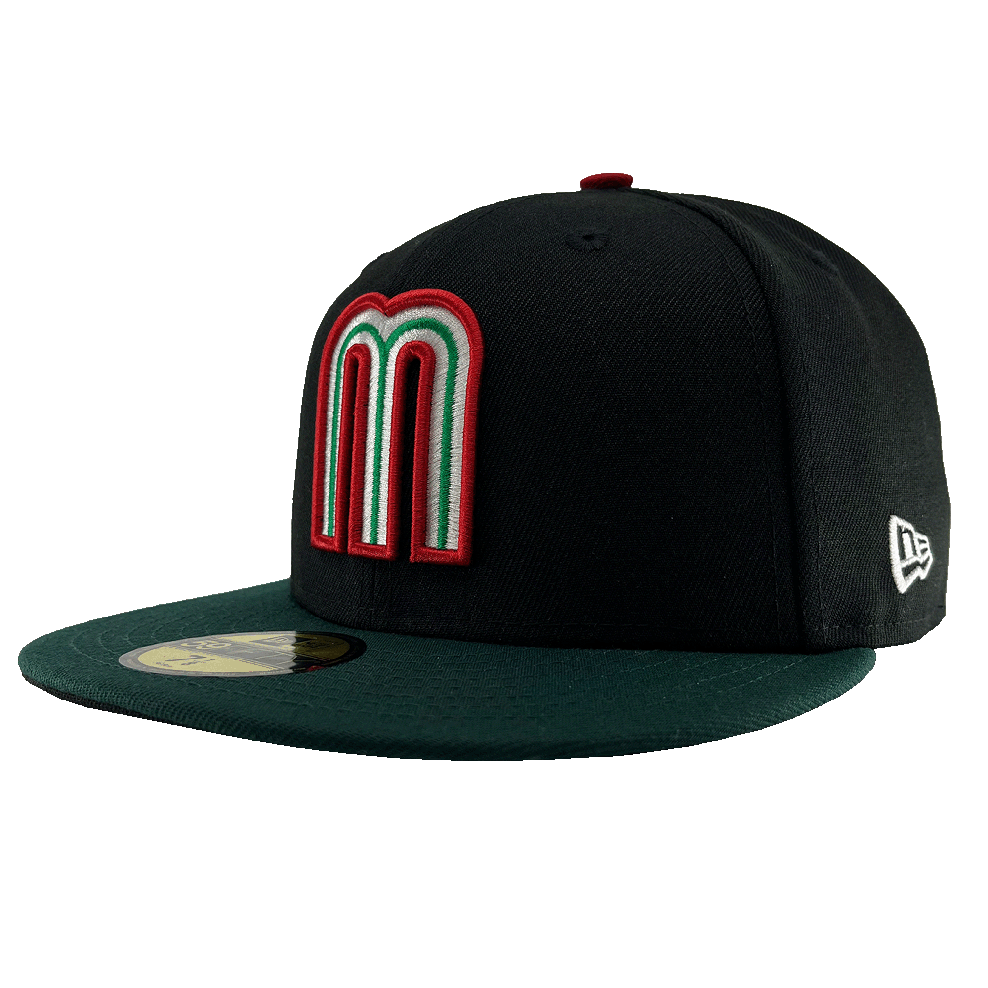 New Era 5950 Black and Dark Green WBC Mexico Hat.