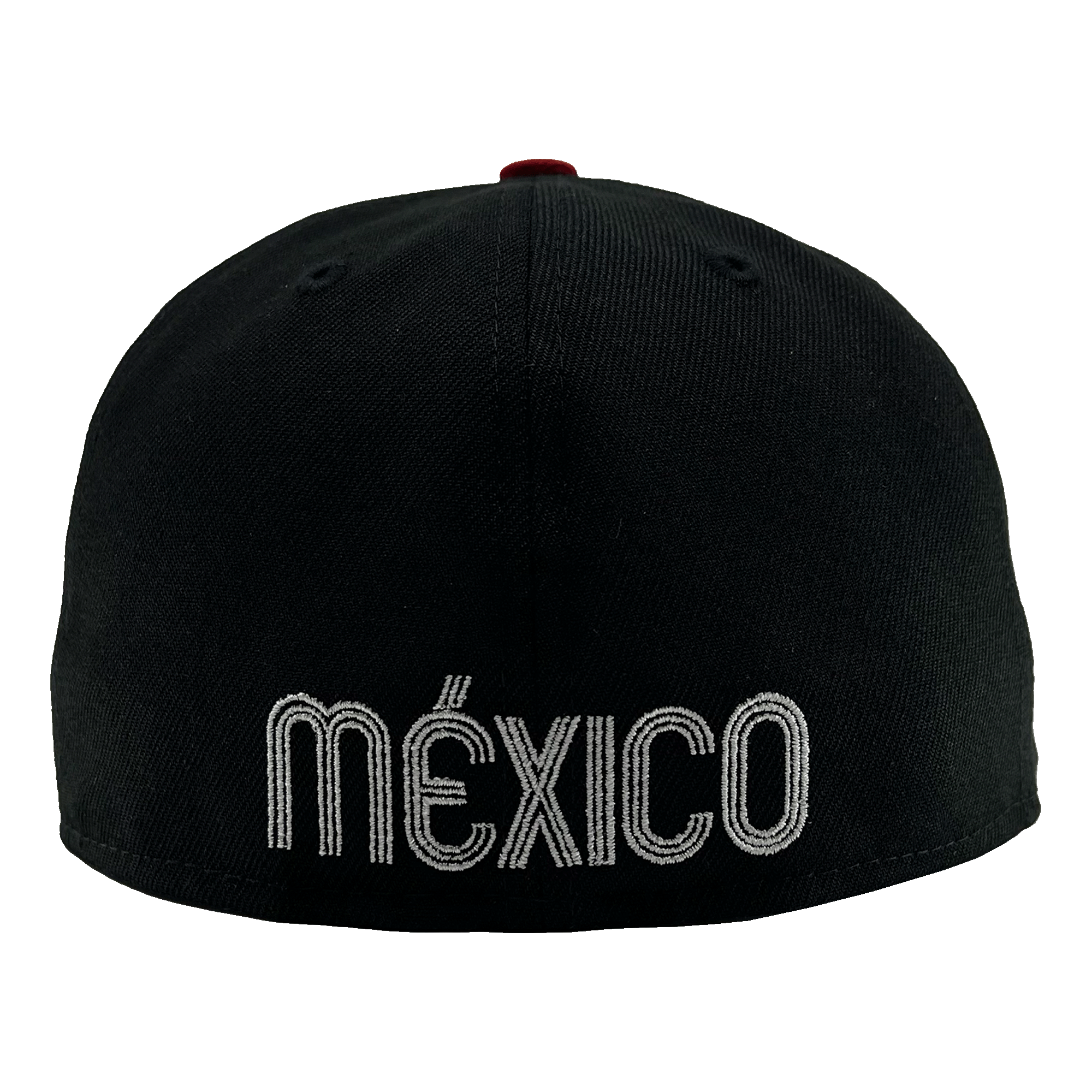 Mexico embroidered on back of black 5950.