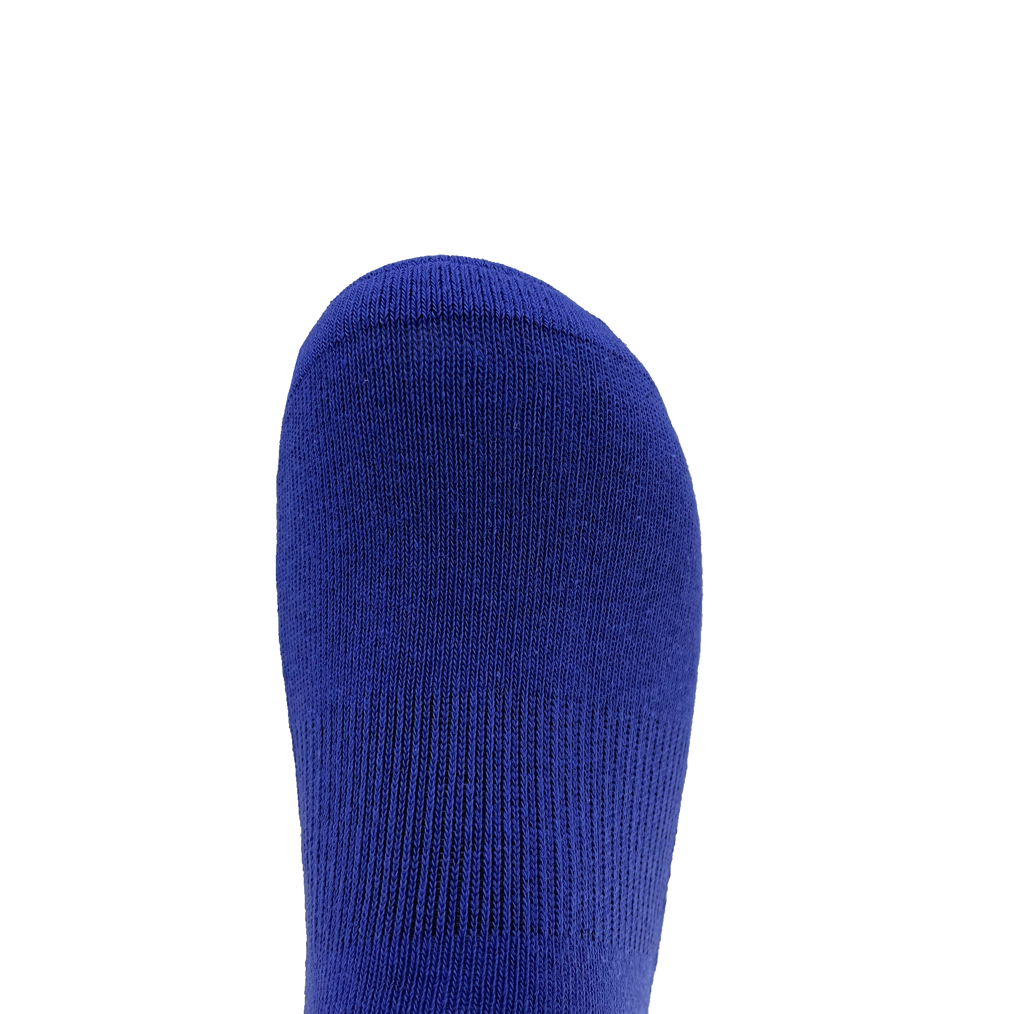 Close-up of the toe of a blue Oaklandish crew sock.