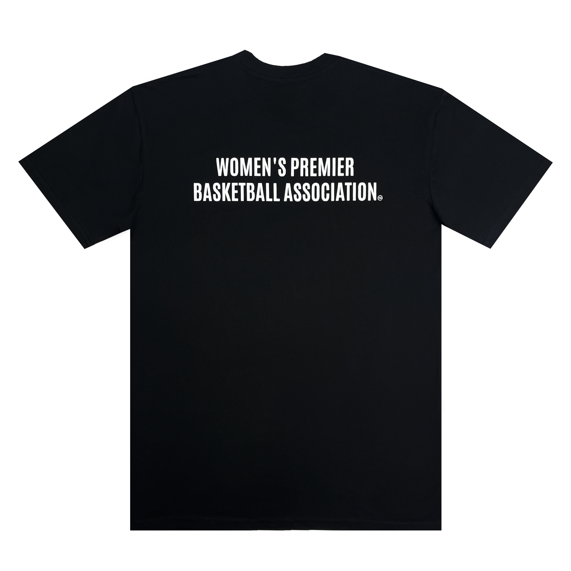 Back view of black WPBA hoodie with Women's Premier Basketball Association.