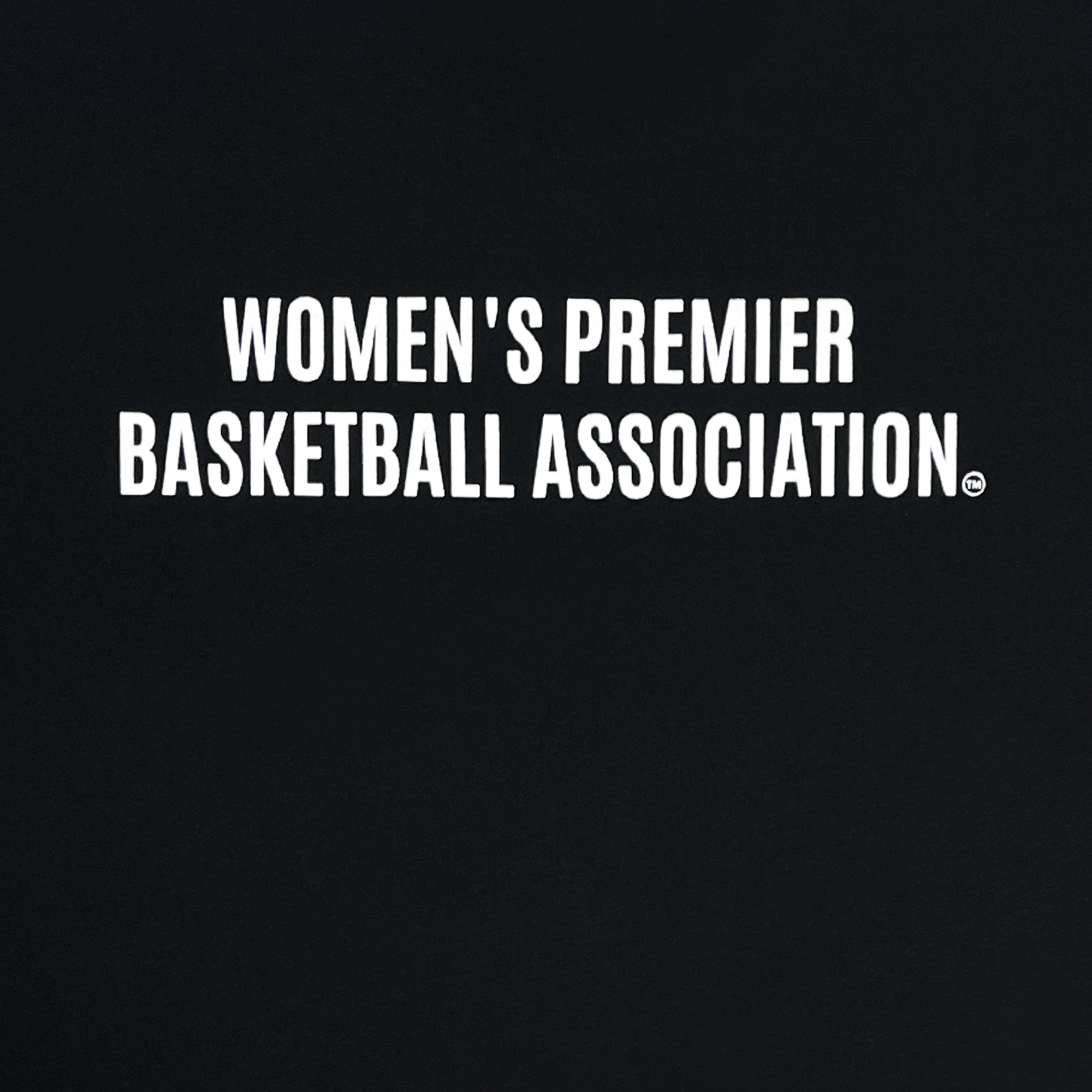 Black background with bold white text in all caps that reads "WPBA CORE HOODIE BY OAKLANDISH," showcasing the empowerment of women's sports. The text is centered on the image.