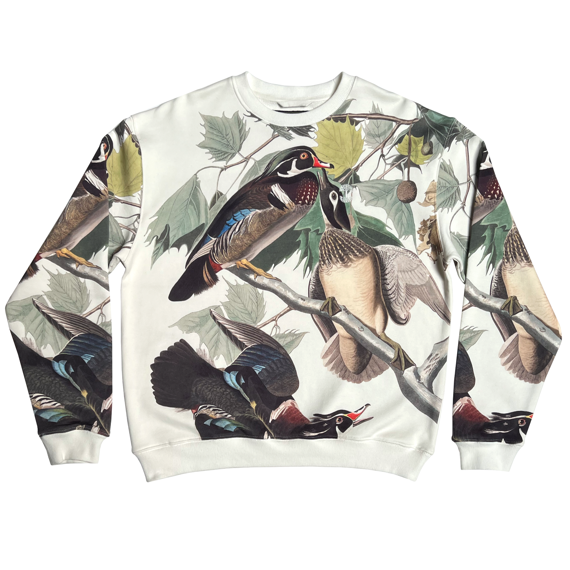 Crewneck Sweatshirt - Mallard Duck Design, Cream, Oaklandish