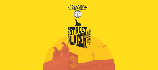 3rd street lager image - collab Oaklandish X Federation Brewery