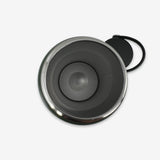 Close-up of the black screw-on lid for 32 oz Oaklandish water canteen.
