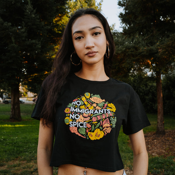 Women's NINS BBQ Without Borders Crop Tee