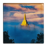 Fridge magnet with Oakland in the fog by photographer Vincent James.