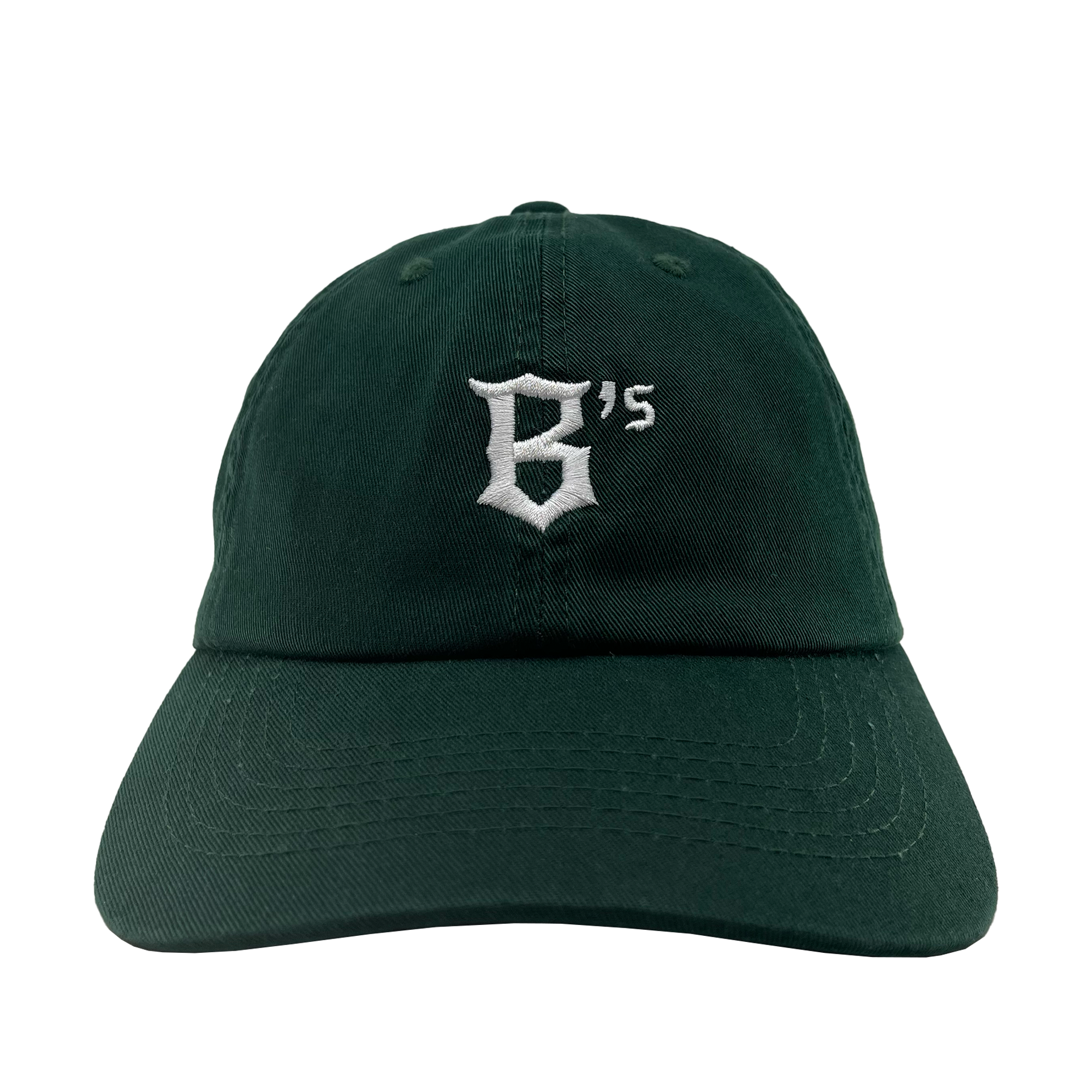 Front view of green Oakland Ballers Dad Hat.