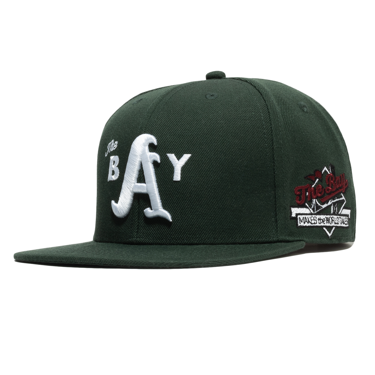 Hat The Bay by DOC Forest Green White Embroidery Snapback