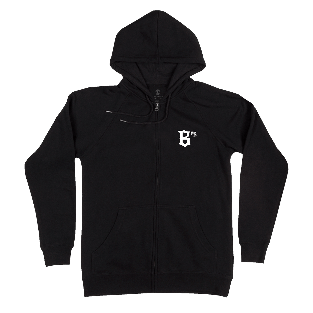 Zip Up Hooded Sweatshirt - Oakland Ballers Logos, Black