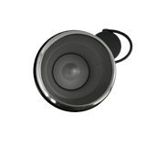 Close-up of the black screw-on lid for 32 oz Oaklandish water canteen.