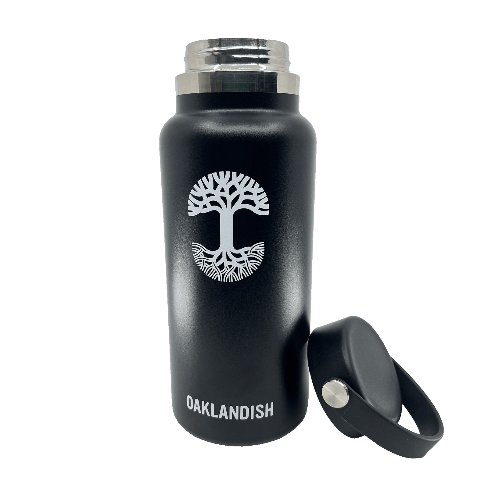 Water Bottle Canteen Oaklandish, DoubleWalled, 32 oz, Black