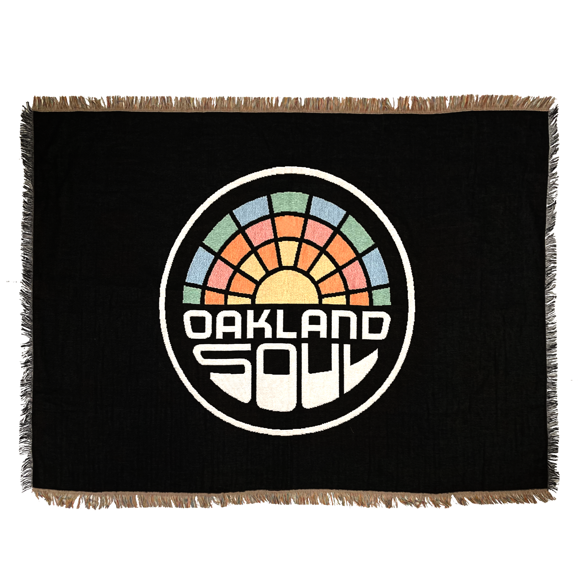 Flat  image of Oakland Soul throw blanket.