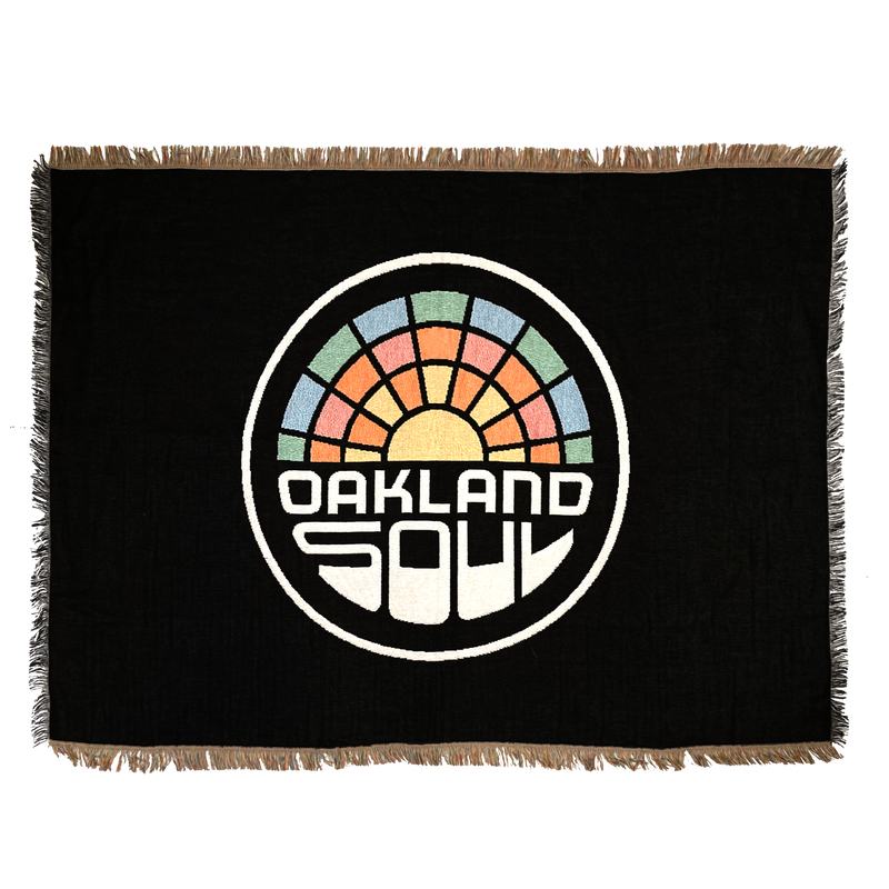 Flat  image of Oakland Soul throw blanket.