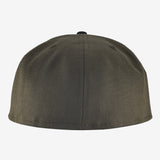 Backside of New Era 9FIFTY walnut brown fitted cap.