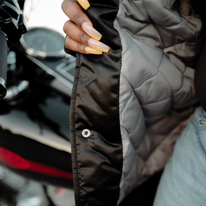 Satin Jacket - Mitchell & Ness x Oaklandish, Reversible Black