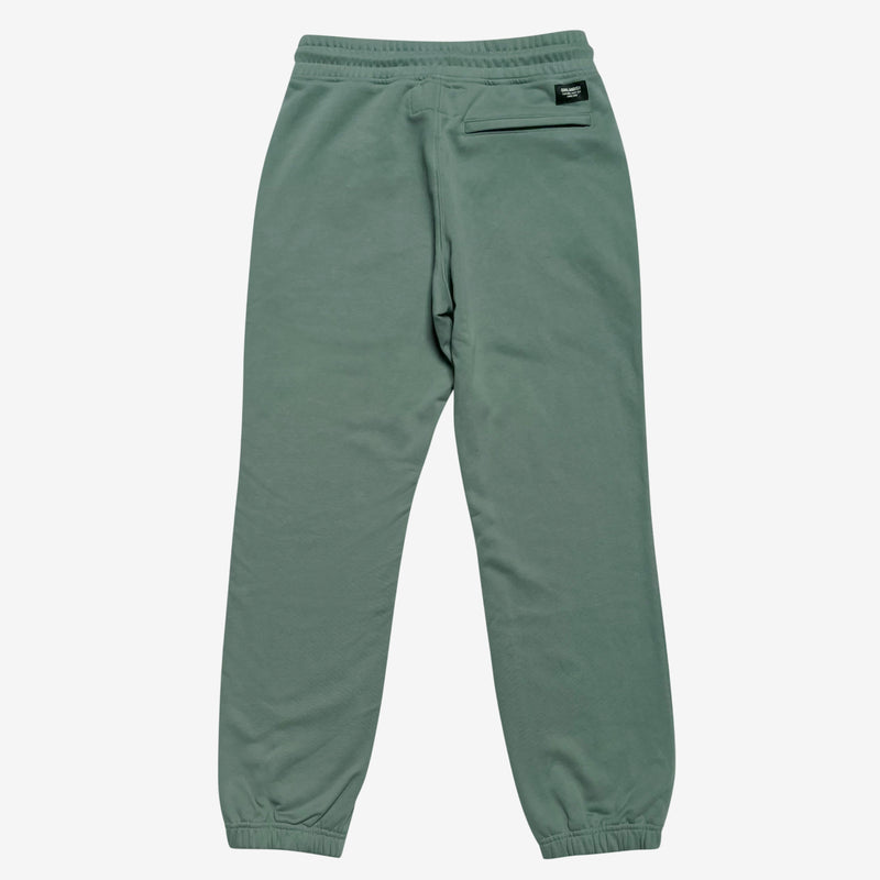 Army standard sweatpants with woven Oaklandish label above right zippered back pocket.