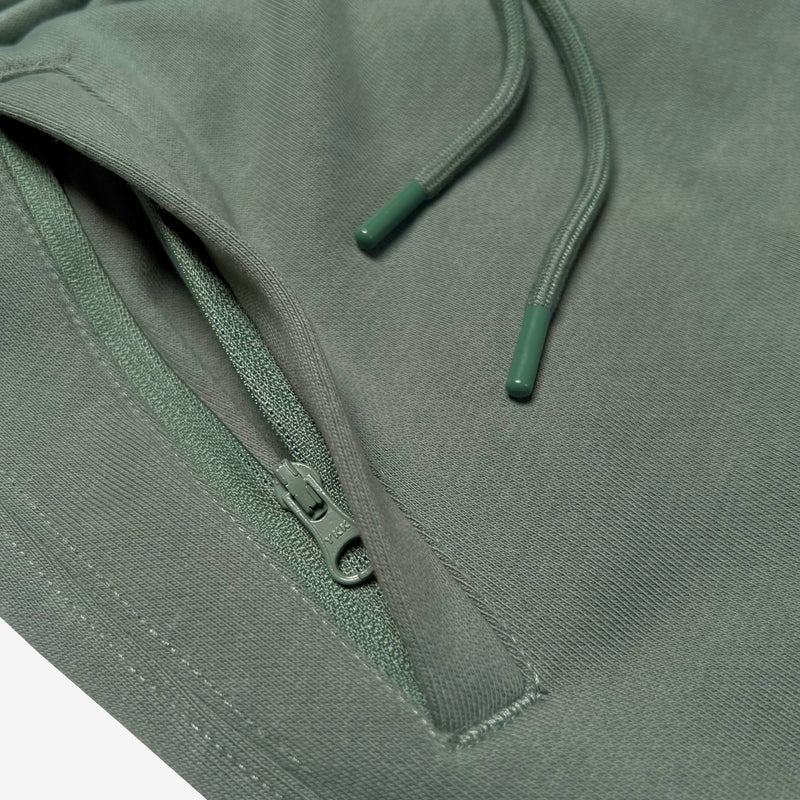 Zip Hoodie - Oaklandish Logo Applique, Grey with Olive Logo XX-Large / Carbon/Olive