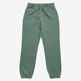 Army green joggers with front pockets, drawcord, and embroidered Oaklandish tree logo under the left front pocket.