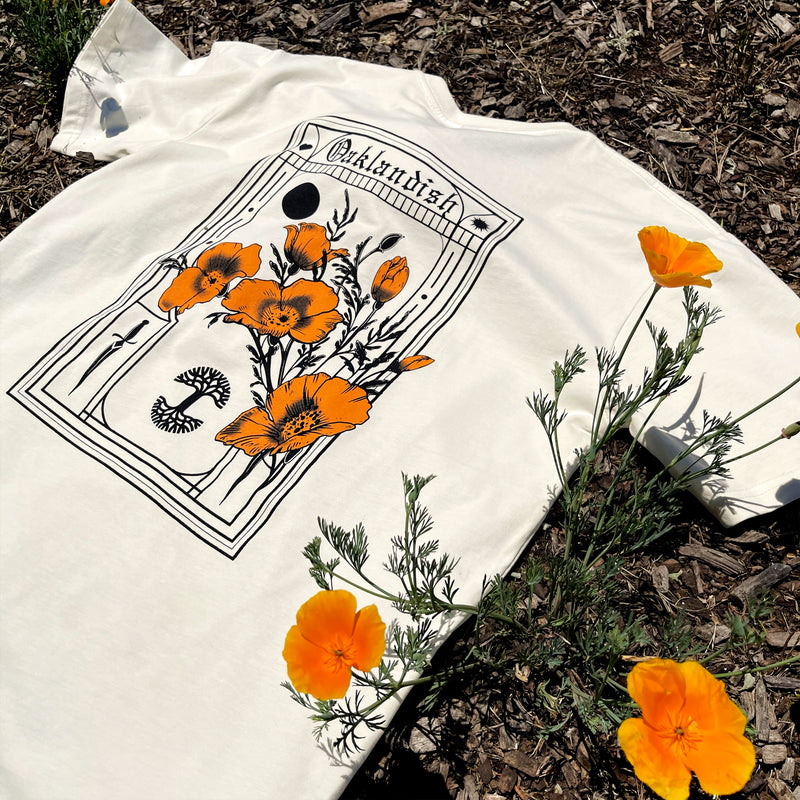 Oaklandish T-Shirt - Blossom California Flower Graphic, Natural Cotton XXX-Large / Natural