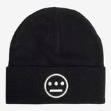 Black cuffed beanie with embroidered white Hieroglyphics logo on the front.