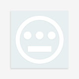 Extra large white Hiero hip-hop logo on white background.